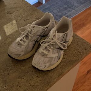 Asics White and Gray Athletic Shoes